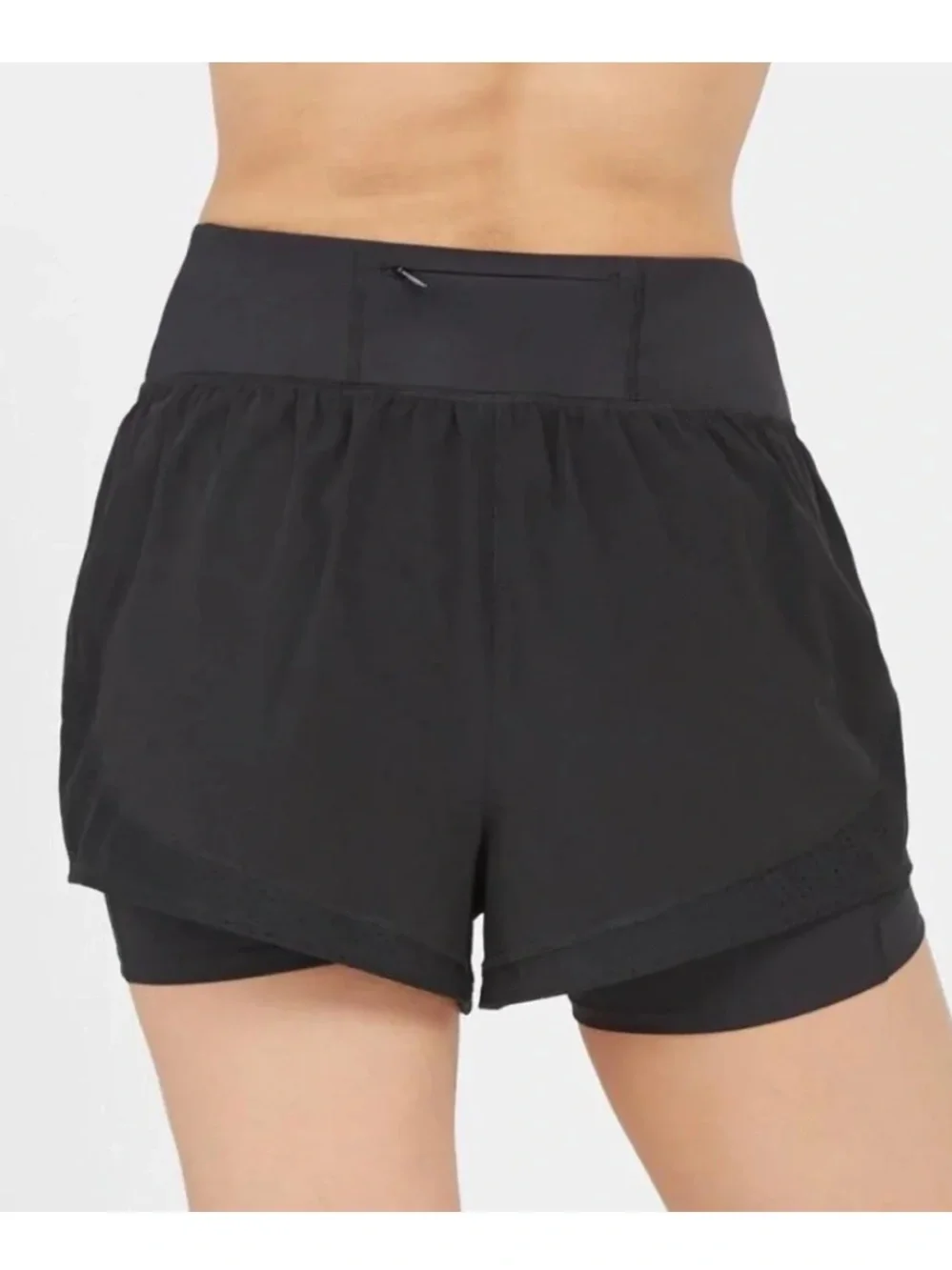 Spanx Get Moving Double Layer Athletic Short Black XS
